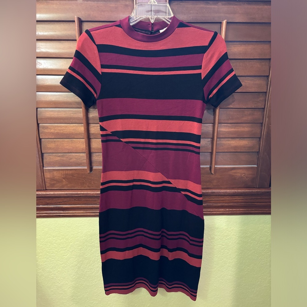 Abercrombie & Fitch Pink and Blue Sheath Mini Dress